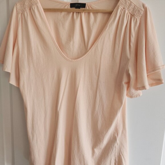 Peach ruffle shoulder tee - Picture 4 of 4
